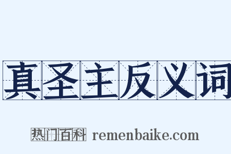 真圣主反义词是什么意思的图片